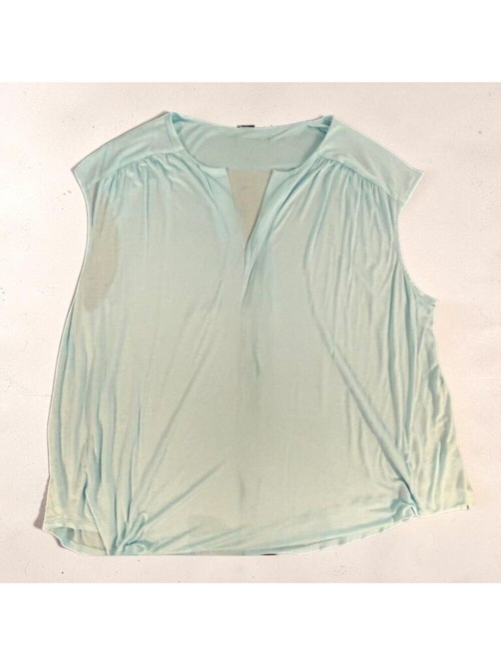 Lands' End Women's 3X 24W-26W Aqua Blue Top